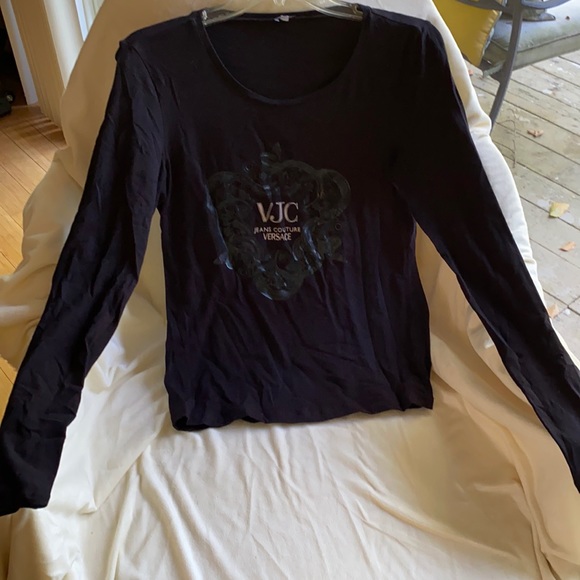 Versace Jeans Couture Black Logo Top Not Used